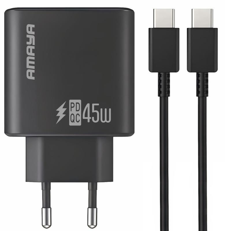 СЗУ Amaya E70S PD45W (1USB-C) + кабель Type-C to Type-C Херсон - изображение 1