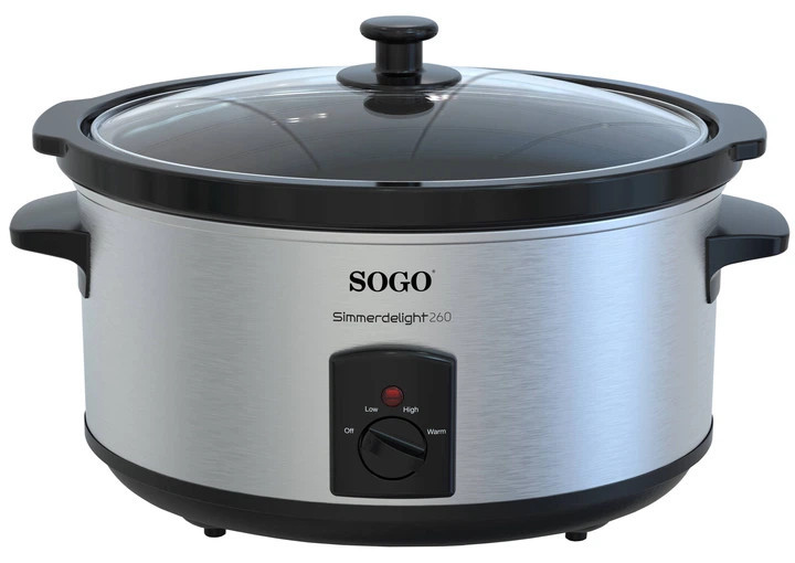 Медленноварка SOGO SS-10795 260 Вт серебристая Київ - зображення 1
