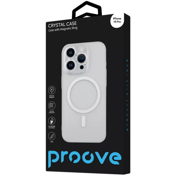 Чохол Proove Crystal Case with Magnetic Ring для iPhone 15 Pro Прозорий (PCCCIP15P001) Харьков - изображение 2