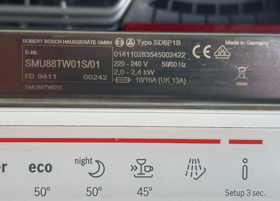 Посудомийка біла Bosch Serie8 Made in Germany 60cm ідеальна укр ру меню Бережаны - изображение 6