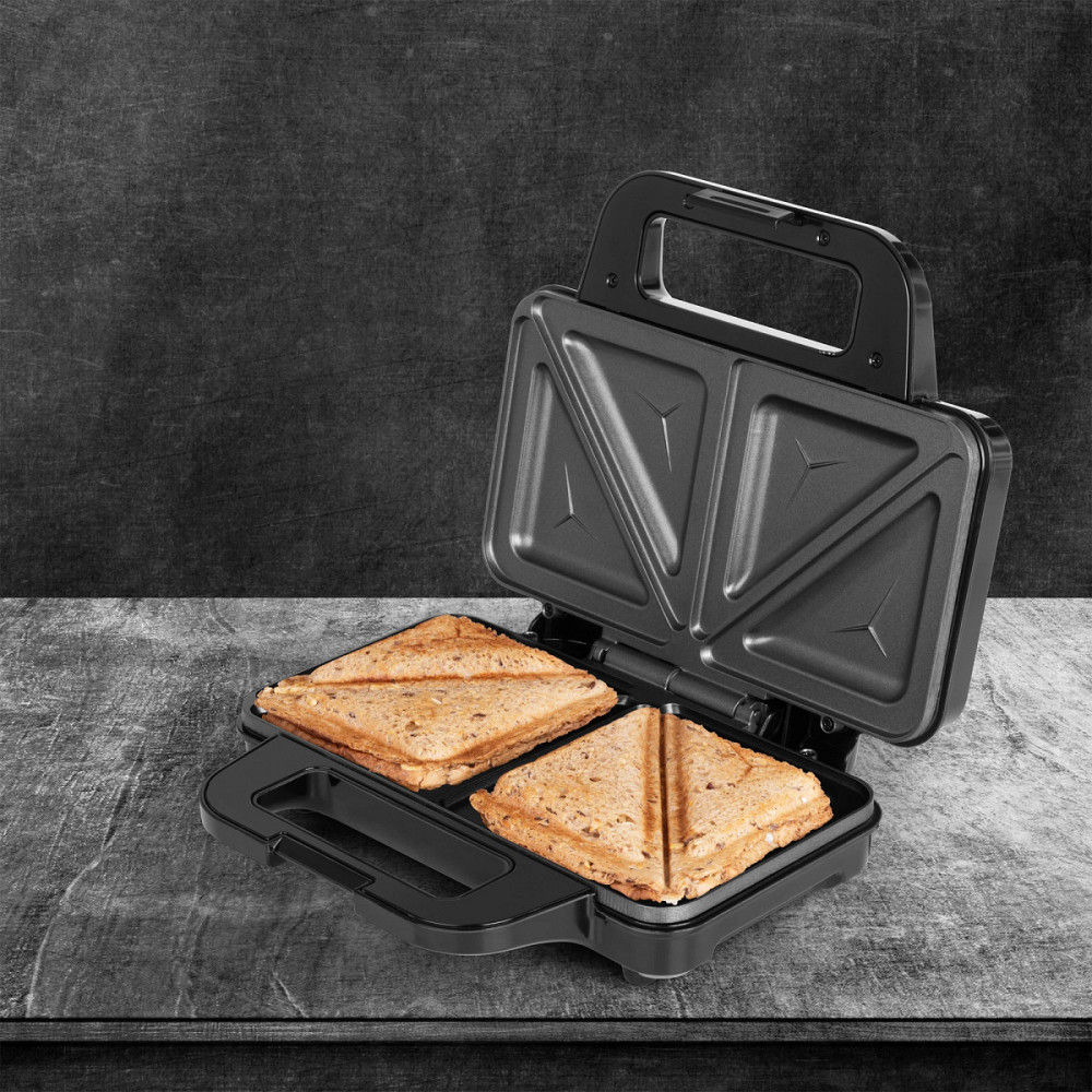 Бутербродница ECG S 2120 Grande 900 Вт черная Київ - зображення 8