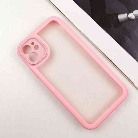 TPU чехол Transparent + Colour 1,5mm для Apple iPhone 12 (6.1") Херсон