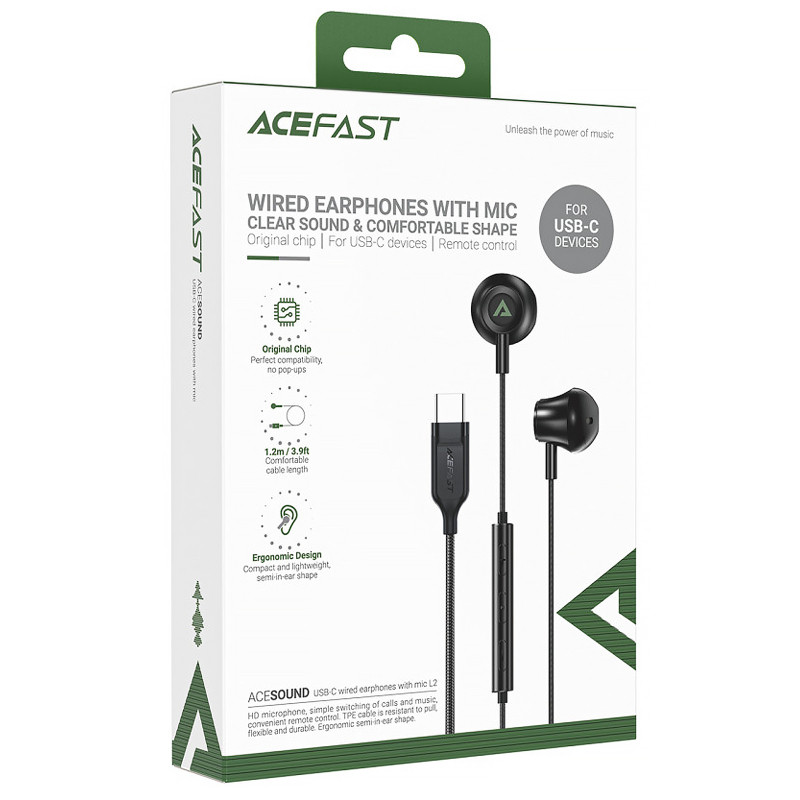 Наушники Acefast L2 (Type-C/1.2m) Херсон - зображення 2