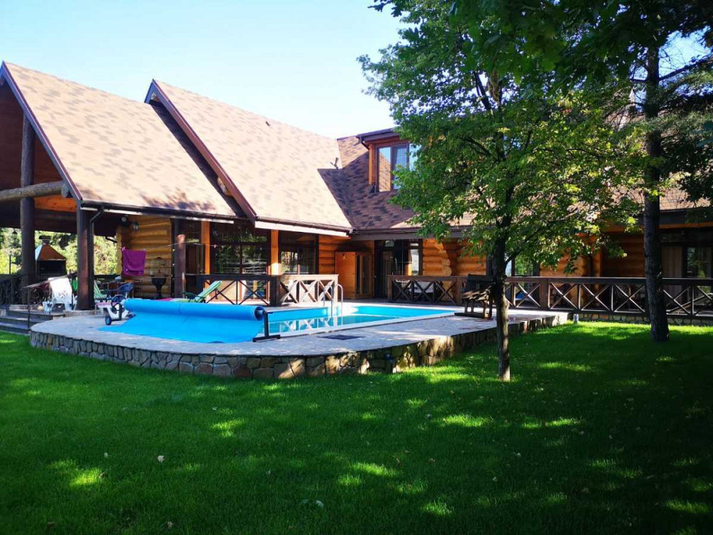 Без % Сруб с бассейном у реки в соснах. Конча-Заспа, Козин.  - изображение 1