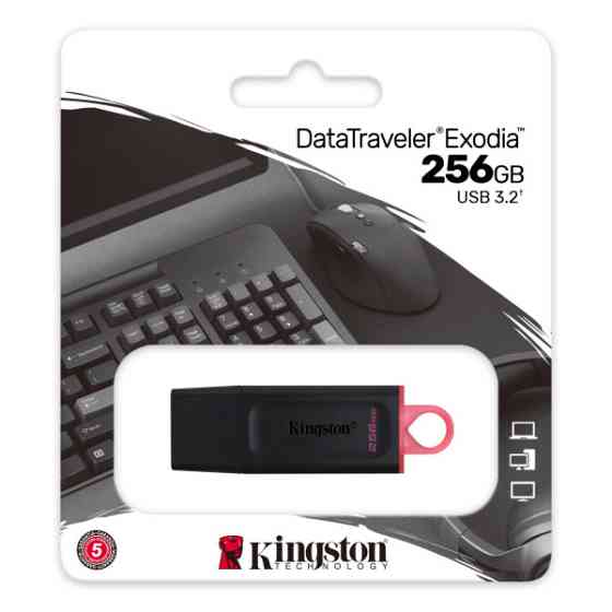 Флеш пам'ять Kingston DataTraveler Exodia 256GB USB 3.2 Black (DTXG2/256GB) Харків