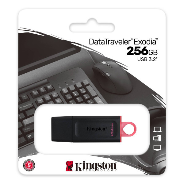 Флеш пам'ять Kingston DataTraveler Exodia 256GB USB 3.2 Black (DTXG2/256GB) Харків - зображення 3