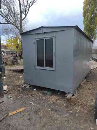 Вагончик кунг бытовка утепленный c окнами, внутри стеллажи и буржуйка Кременчук