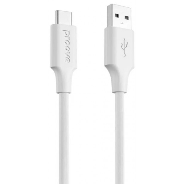 Кабель Proove Striped Silicone USB to Type-C 1m White (CCSS60001202) (Код товару:38419) Харків - зображення 1