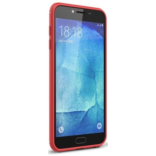 Чохол Carbon Fiber для Samsung J4 2018 J400 Red (Код товару:12479) Харьков - изображение 2