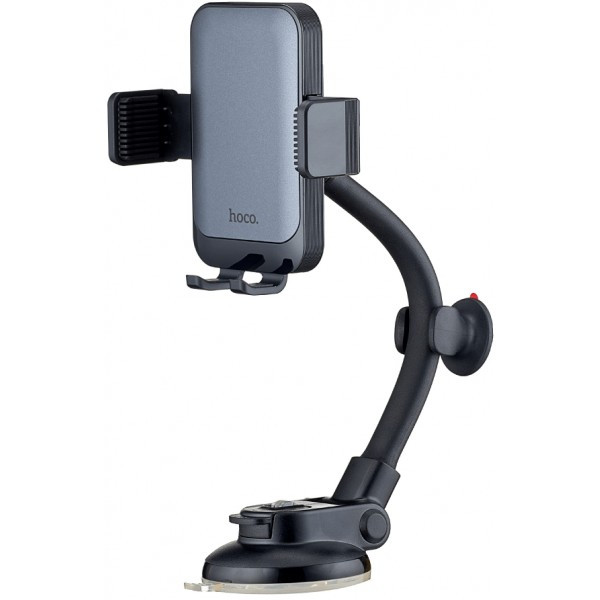 Автомобільний тримач HOCO H27 Rock push-type car holder (center console) Black Gray Харьков - изображение 1