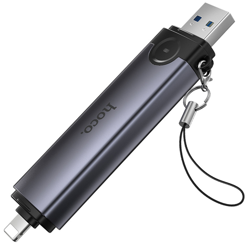 Картридер Hoco HB56A Victory 5in1 Lightning/USB2.0 to SD/TF3.0 + USB 2.0 Херсон - изображение 6