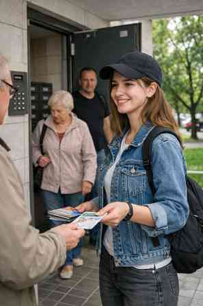 Розклейка оголошень Київ | Розноска під двірники авто | Реклама по місту | Promo Service Kyiv Київ