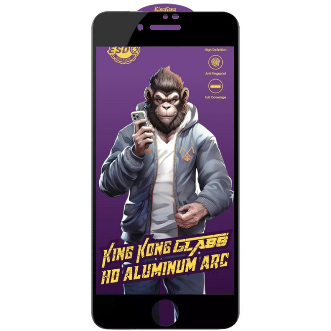 Защитное стекло 5D Anti-static Purple (тех.пак) для Apple iPhone 7 / 8 / SE (2020) (4.7") Херсон - зображення 1