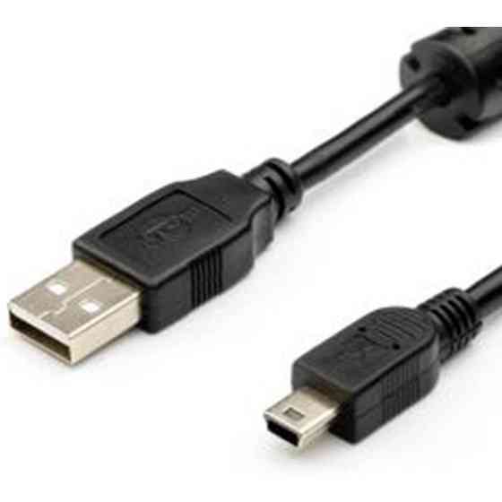 Кабель Atcom USB - mini USB V 2.0 (M/M) (5 pin) ферит 0.8 м Чорний (3793) Харьков