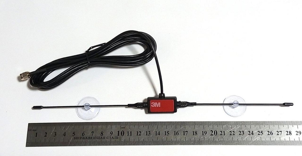 405-530MHz антенна дипольная 5dBi, до 50 Вт, RG174 3 м SMA-male, с присосками Дніпро - зображення 7