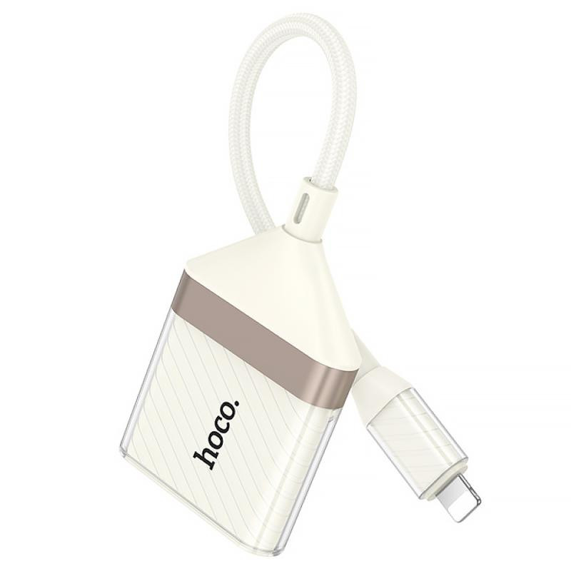 Переходник Hoco UA40 Crystal 2in1 Lightning to SD/TF (0.15m) Херсон - зображення 2