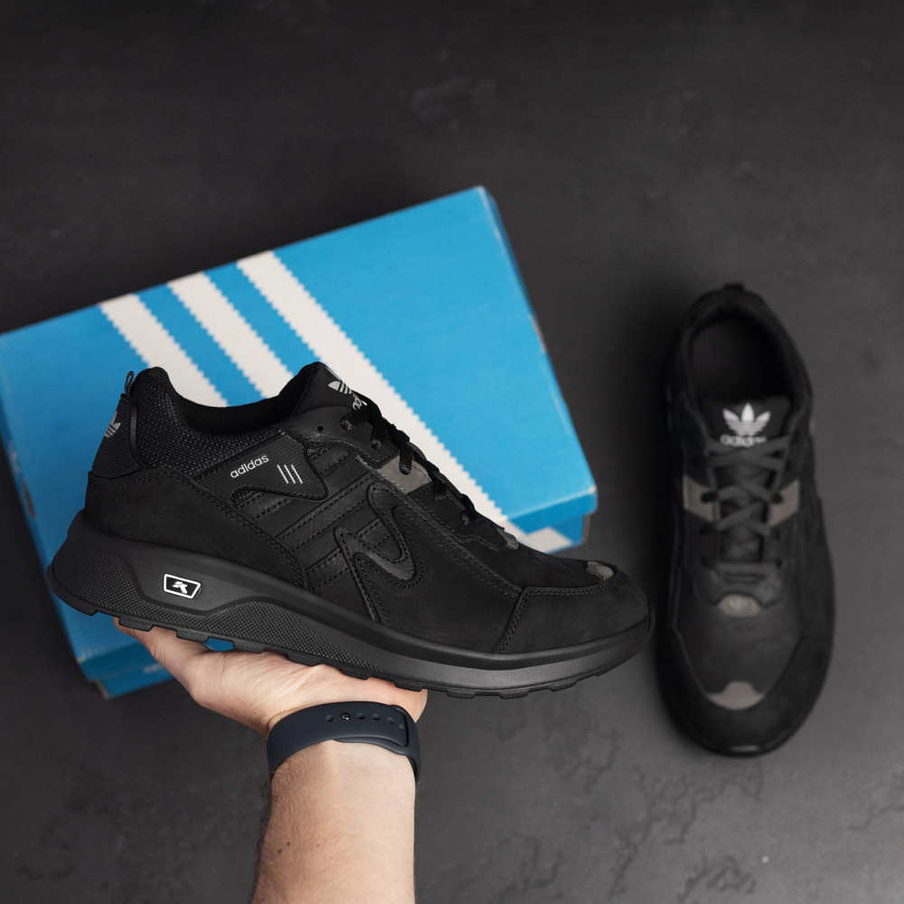 Мужские кожаные кроссовки Niteball Black Київ - зображення 8