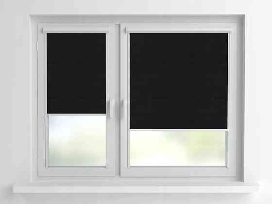 Рулонна штора Rolets Льон 2-2136-1600 160x170 см закритого типу Чорна Київ