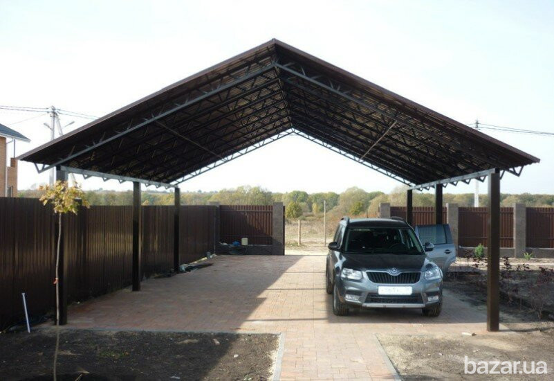 Навесы из металлочерепицы для автомобилей. Ворота и калитки из профлиста с ковкой Кривий Ріг - зображення 4