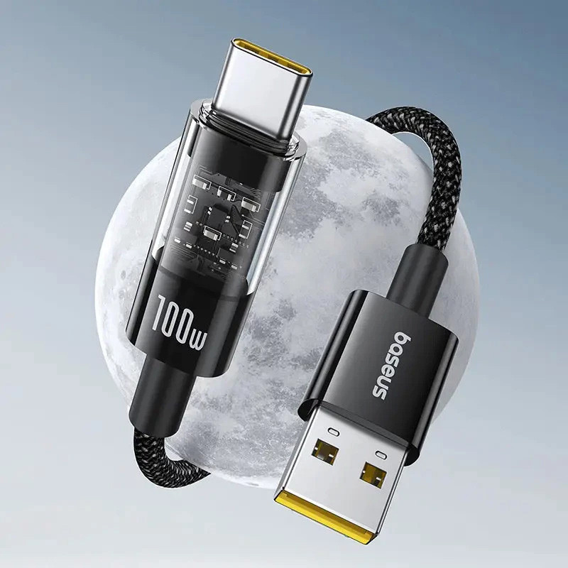Дата кабель Baseus Gem Fast Charging USB to Type-C 100W (1m) (P10373002211) Херсон - зображення 2