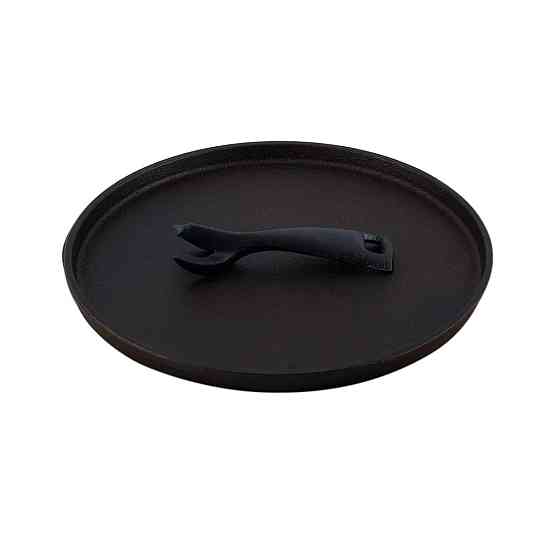 Сковорода Kamille из чугуна 25 см, съемная ручка, деревянная подставка, индукция и газ KM-4809V Одеса