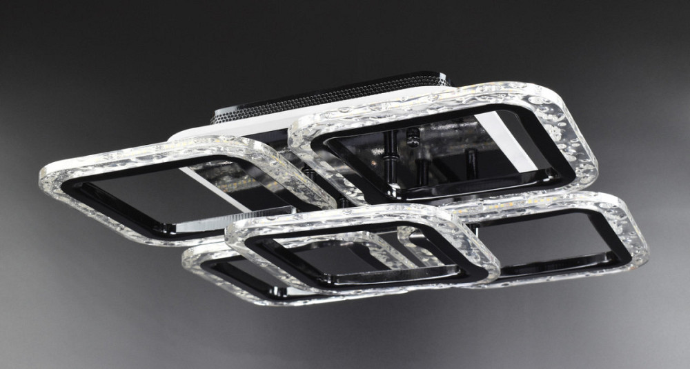 Люстра стельова LED з пультом A2517/4+1S-RGB-bk Чорний 10х38х38 см. Киев - изображение 1