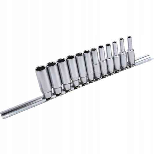 Набор головок длинных на планке TOPTUL 1/4" 12ед. 4-13мм GAAQ0802U Харьков
