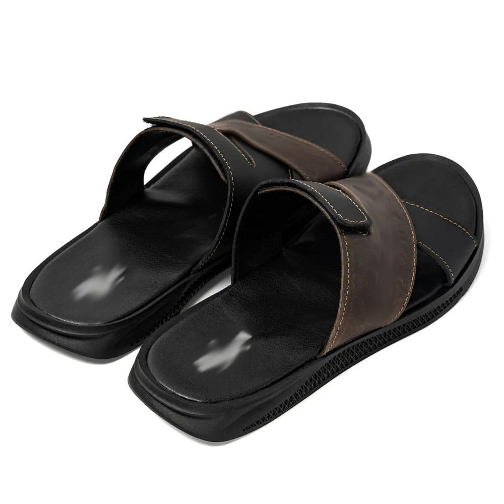 Мужские кожаные  летние шлепанцы-сланцы Київ - зображення 4