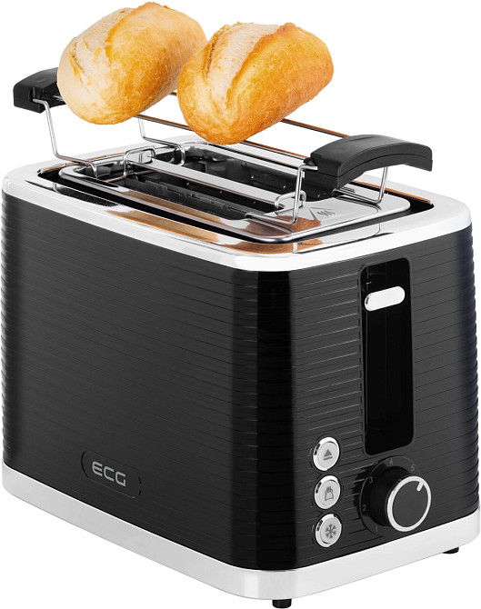 Тостер ECG ST 2750 Stripe 930 Вт черный Киев - изображение 4