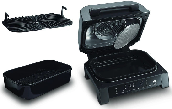 Гриль-барбекю электрический Ninja Foodi MAX Air Grill & Air Fryer с Сooking probe DG551EU 1760 Вт че Київ - зображення 2