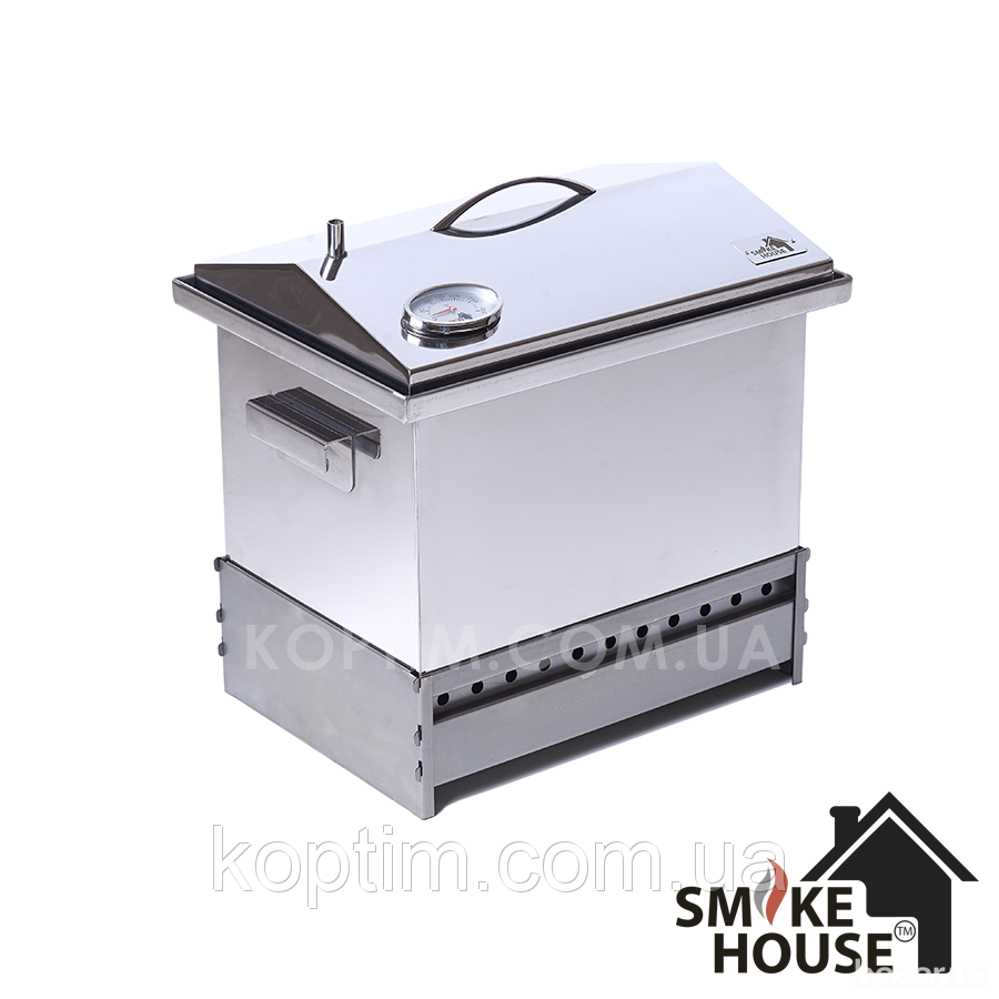 Коптильня из нержавейки SmokeHouse M DeLuxe с термометром Харків - зображення 7