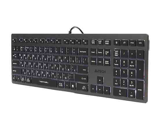 Клавиатура компьютерная проводная A4Tech FX60HUSB(Grey)Whitebacklit серая Київ