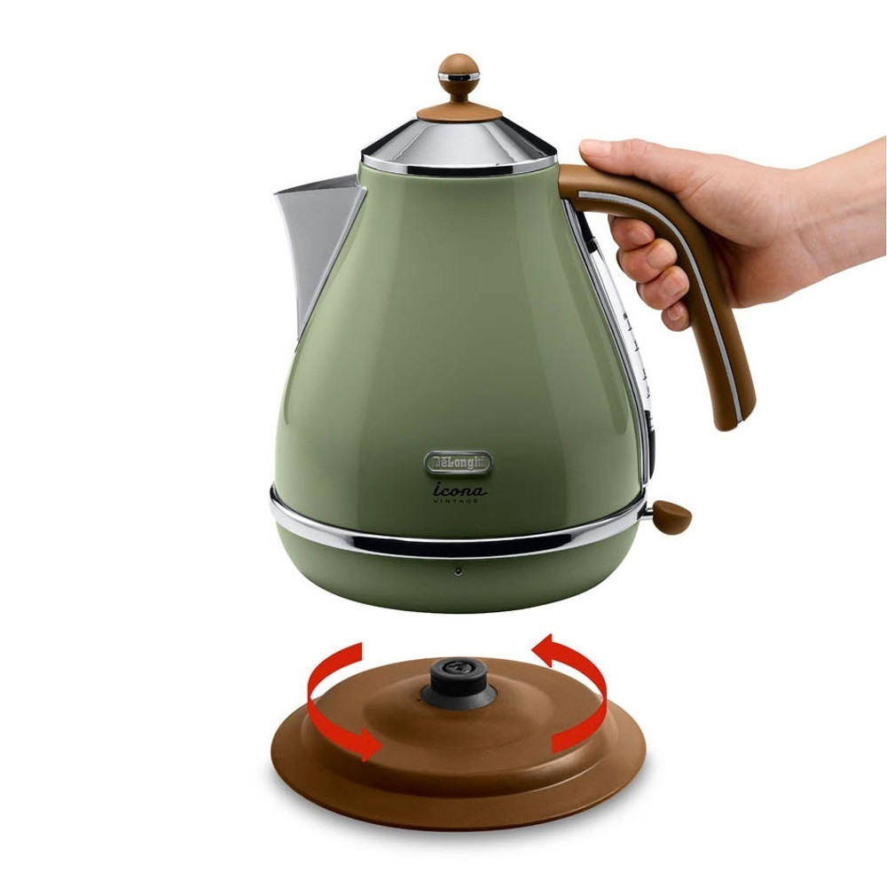 Электрочайник DeLonghi KBOV-2001-GR 1.7 л зеленый Київ - зображення 3