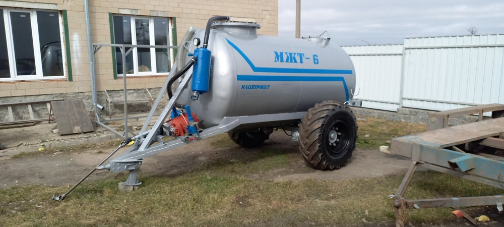 Причіп-бочка МЖТ-6 вакумна з розкидачем навозу Белая Церковь - изображение 1