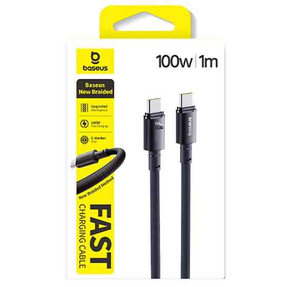 Дата кабель Baseus New Braided Type-C to Type-C 100W (1m) (E0426) Херсон