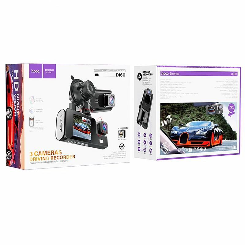 Видеорегистратор Hoco DI60 2-inch display with rear camera (1280+720P) Херсон - зображення 6