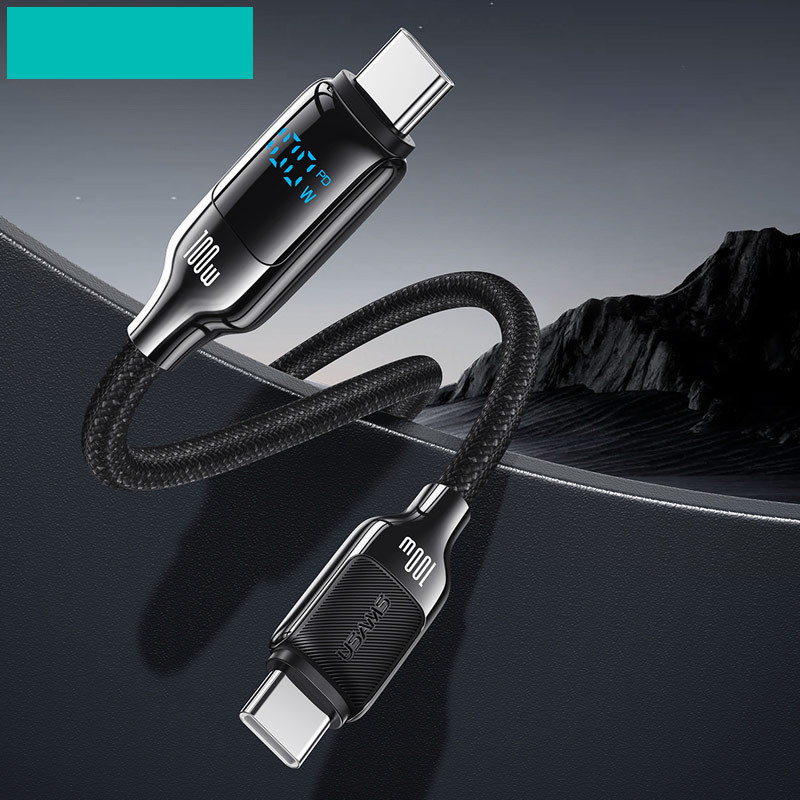 Дата кабель Usams US-SJ742 Digital Display HX Ser. Type-C to Type-C 100W (1.2m) Херсон - зображення 2