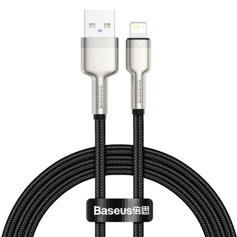 Дата кабель Baseus Cafule Series Metal USB to Lightning 2.4A (2m) (CALJK-B0) Херсон - зображення 1