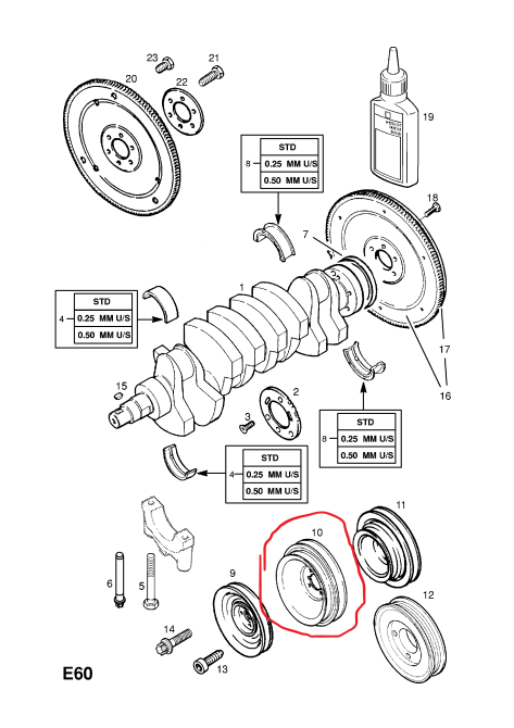 GM 90231111, Шків колінвала Опель 1.8 8V, оригинал Opel 614446 Вінниця - зображення 3