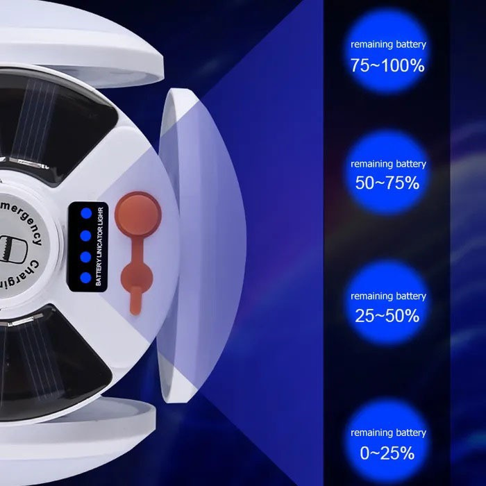 Ліхтар Лампа для кемпінгу акумуляторна + SOLAR на сонячній батареї кемпінговий складаний ліх Одесса - изображение 4