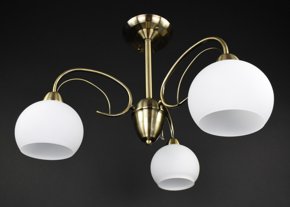 Люстра стельова на 3 лампочки 91063/3 Бронза 37х51х51 см. Київ - зображення 1