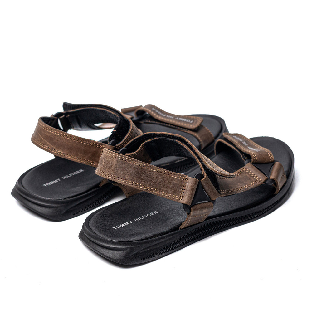 Мужские кожаные сандалии Tommy Hilfiger Olive Киев - изображение 4