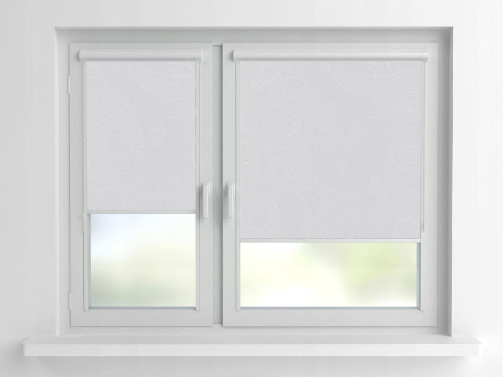 Рулонна штора Rolets Арабеска 2-2018-1900 190x170 см закритого типу Біла Київ - зображення 1