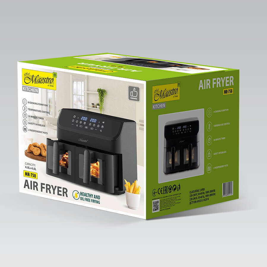 Аэрофритюрница Maestro MR-758 2000 Вт черная Київ - зображення 5