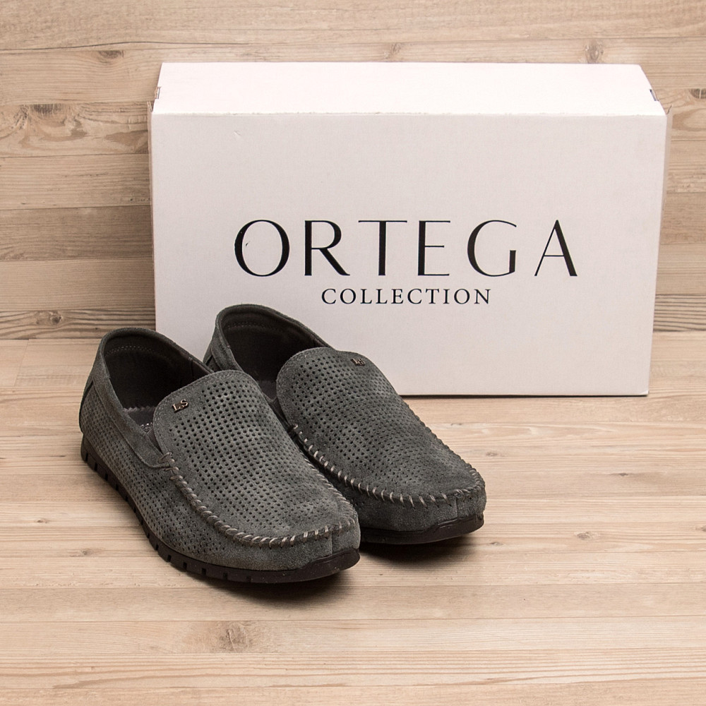 Мужские летние кожаные мокасины Legges Graphite перфорация Киев - изображение 5