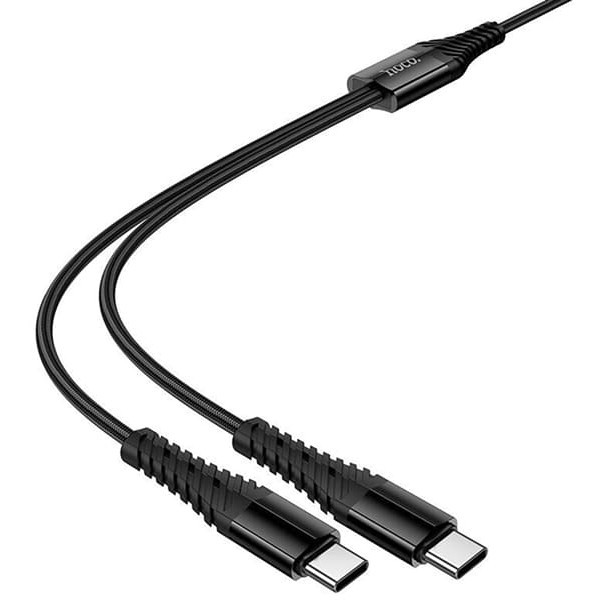 Кабель Hoco X123 2-in-1 Type-C to 2 Type-C 2.4A 1.2m Black Харьков - изображение 6