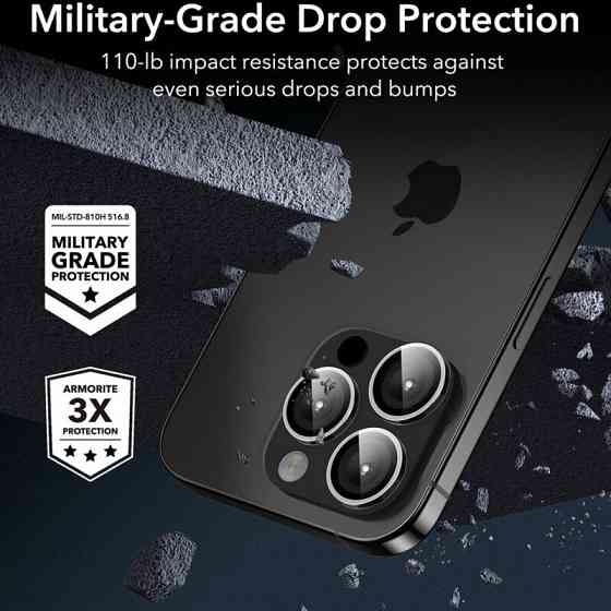 Уценка Защитное стекло Metal Classic на камеру (в упак.) для Apple iPhone 15 Pro (6.1")/15 Pro Max Херсон