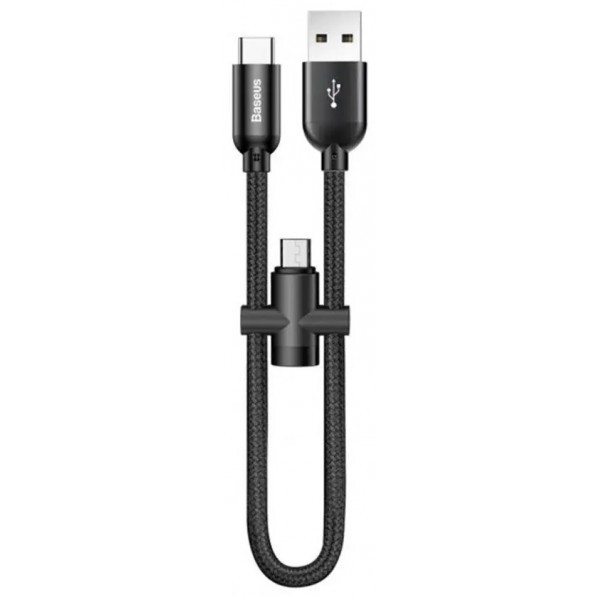 Кабель Baseus U-shaped portable USB to Type-C 0.23m Black (CAMUTC-01) Харків - зображення 1