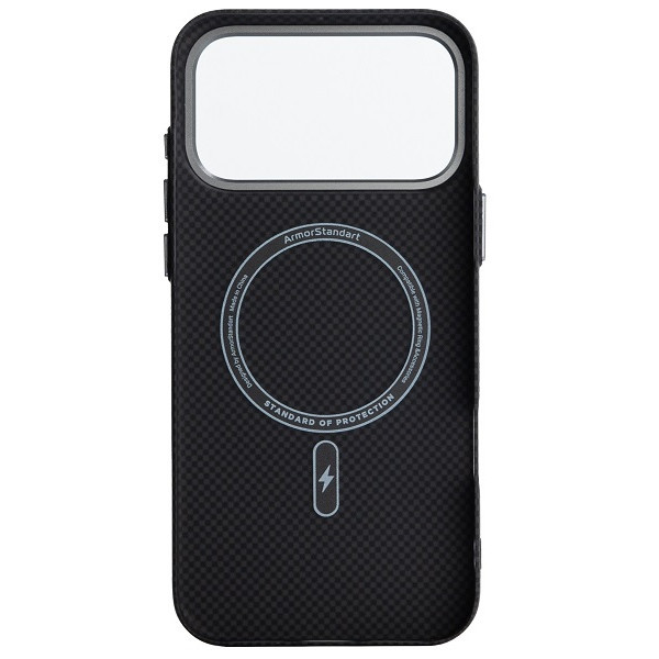 Чохол ArmorStandart LikeCarbon2 MagCase для Apple iPhone 17 Pro Max Kevlar Black (ARM88377) Харьков - изображение 2