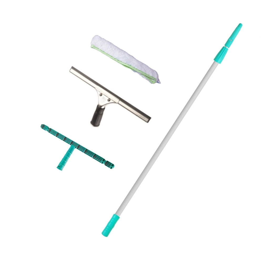 Телескопическая швабра для мытья окон 3 метра с насадкой и скребком 35 см (набор 280246248516) Київ - зображення 1